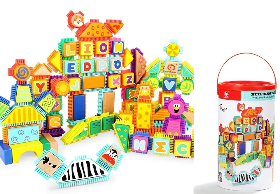 Wooden blocks - Hedgehogs 150 TOP BRIGHT at Wasserman.eu