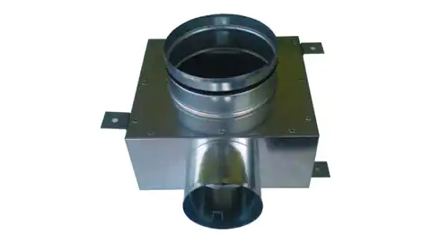 ⁨Plenum box 1-spigot with outlet fi 75/125mm galvanized VSK1/125⁩ at Wasserman.eu