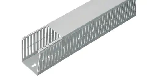 ⁨Self-extinguishing comb trough halogen-free 4/6/4 60x80 grey with cover /2m/⁩ at Wasserman.eu