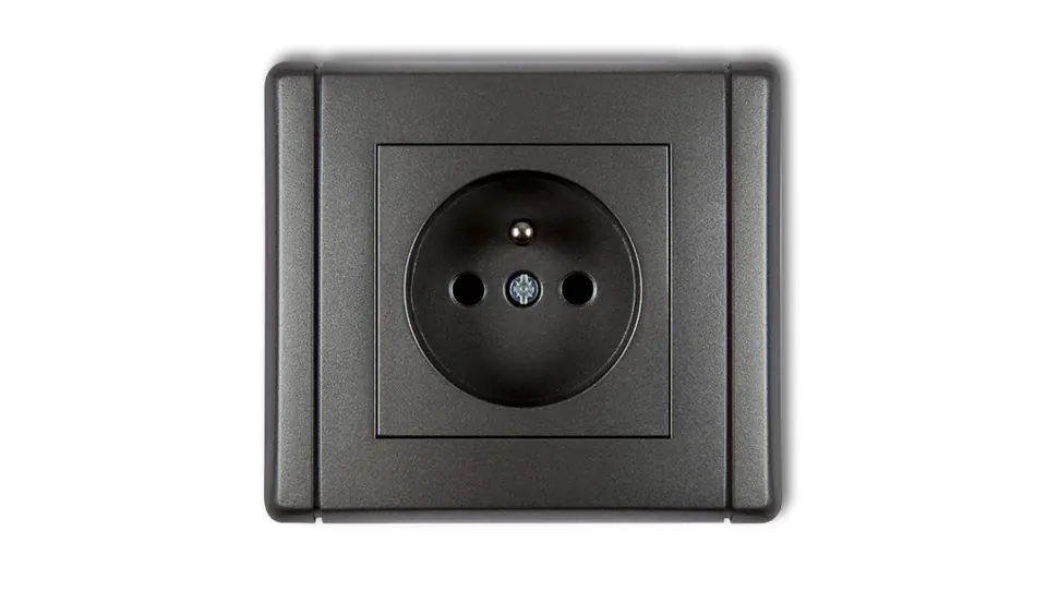 ⁨FLEXI Single socket 2P+Z graphite 11FGP-1zp⁩ at Wasserman.eu