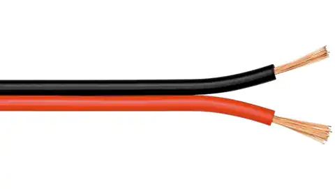 ⁨Przewód głośnikowy CCA 2x4 czerwony/czarny 15025 /100m/⁩ w sklepie Wasserman.eu