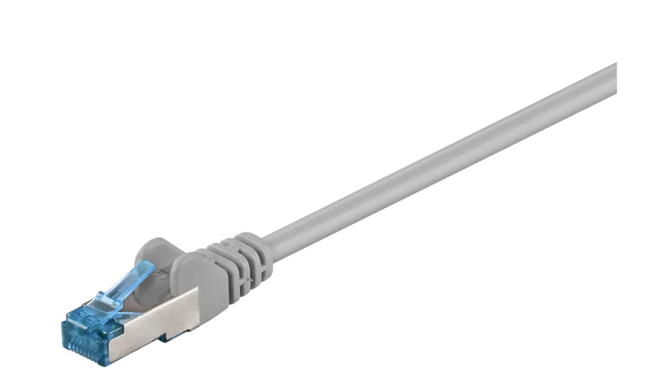 ⁨Kabel krosowy patchcord S/FTP (PiMF) kat.6a LSZH szary 3m 93782⁩ w sklepie Wasserman.eu