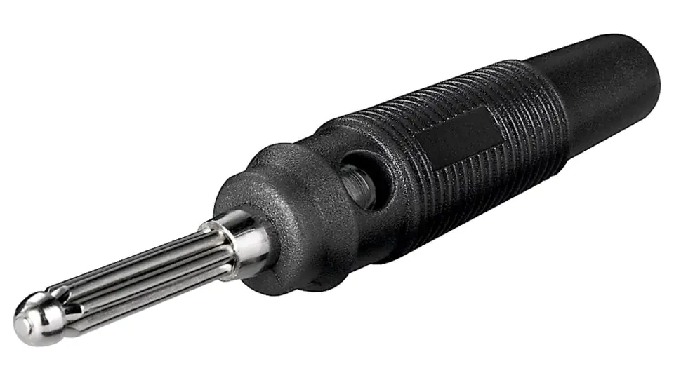 Wtyk bananowy 4mm czarny 11399 w sklepie Wasserman.eu