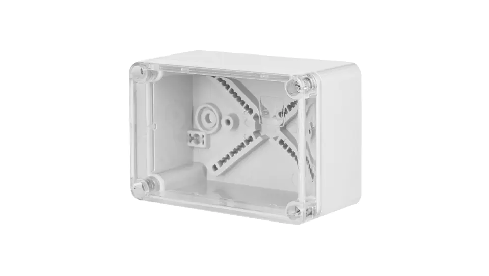 ⁨INDUSTRIAL Hermetic box n/t 110x75x59mm IP65 grey, transparent cover 2703-01⁩ at Wasserman.eu