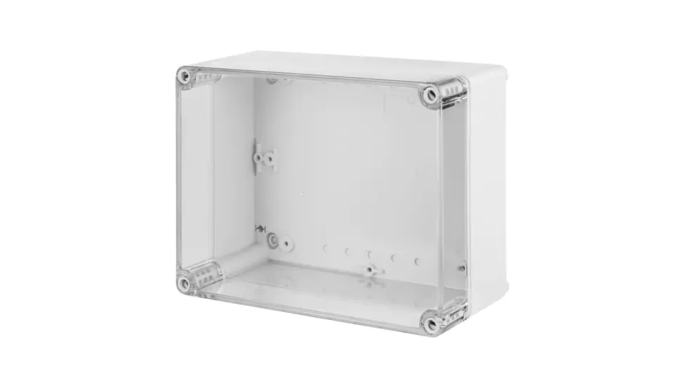 ⁨INDUSTRIAL Hermetic box n/t 170x135x85mm IP65 grey, transparent cover 2711-01⁩ at Wasserman.eu