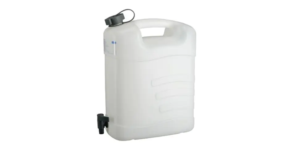 ⁨Water canister 15 l with tap polyethylene 352x175x418 mm 21 165⁩ at Wasserman.eu