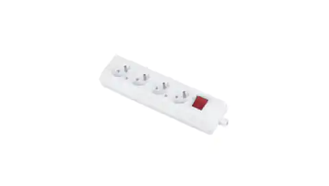 ⁨Portable socket four fold 16A 2P+Z 250V with switch white GN-470WS⁩ at Wasserman.eu