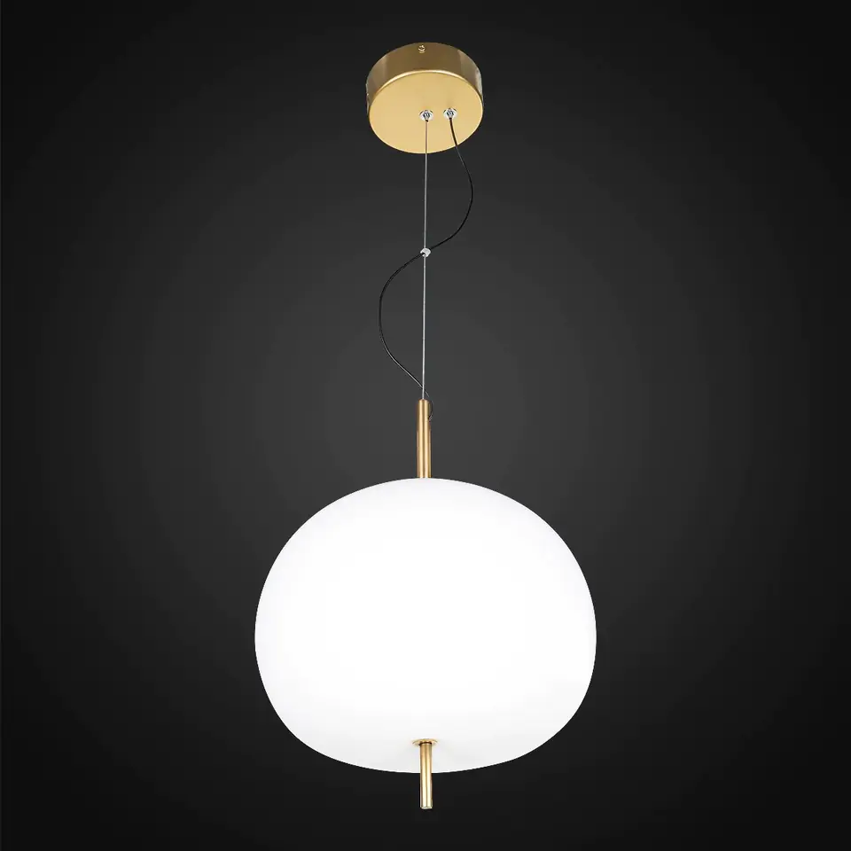 ⁨Ekskluzywna lampa LED wisząca złoto biała Apple P Altavola Design (Barwa światła delikatnie ciepła, Kolor biały opalowy, Możliwość ściemniania nie)⁩ w sklepie Wasserman.eu
