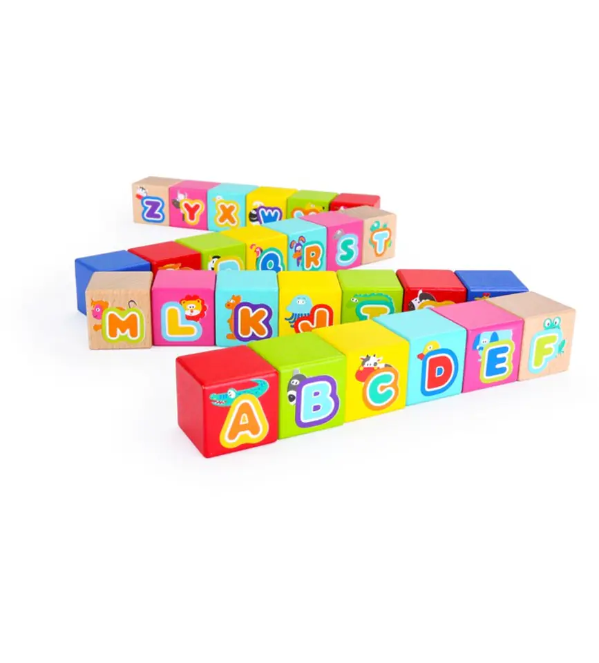 Wooden blocks - Alphabet, numbers TOP BRIGHT at Wasserman.eu