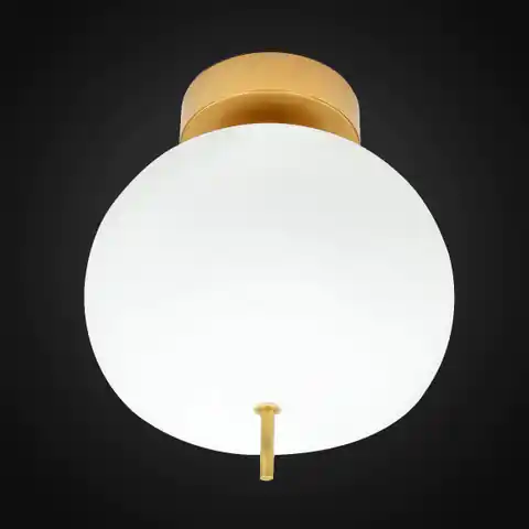 ⁨Ekskluzywny plafon LED złoto biały Apple CE Altavola Design (Barwa światła delikatnie ciepła, Kolor biały opalowy, Możliwość ściemniania nie)⁩ w sklepie Wasserman.eu