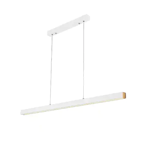 ⁨Lampa wisząca LINEAR  100cm biała 4k Altavola Design (Barwa światła barwa dzienna, Kolor Drewno, Możliwość ściemniania nie)⁩ w sklepie Wasserman.eu