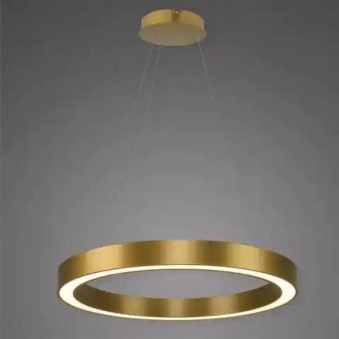 ⁨Ledowa lampa wisząca Billions No.4 Φ80 cm - 3k złota Altavola Design (Barwa światła delikatnie ciepła, Kierunek padania światła na dół, Kolor satynowe złoto, Możliwość ściemniania nie)⁩ w sklepie Wasserman.eu