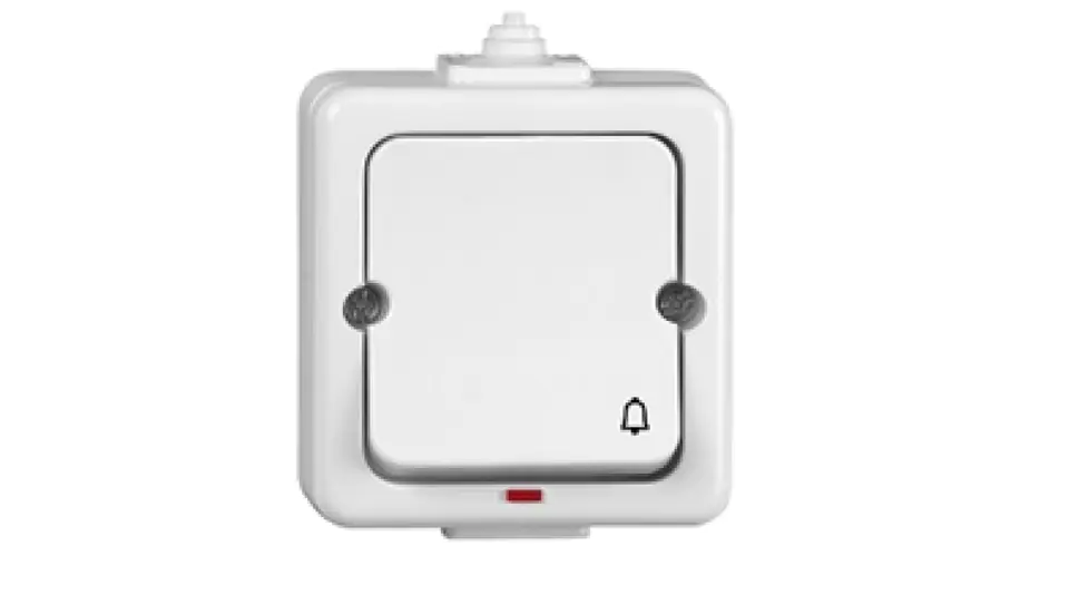 ⁨JANTAR Closing button /bell/ backlit n/t IP44 white /screw key/ WNT-7J/S⁩ at Wasserman.eu