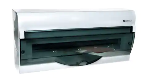 ⁨Modular switchgear 1x20+2 surface-mounted GREEN BOX RN 1/20+2 transparent smoke door N+PE IP40 2355-01⁩ at Wasserman.eu