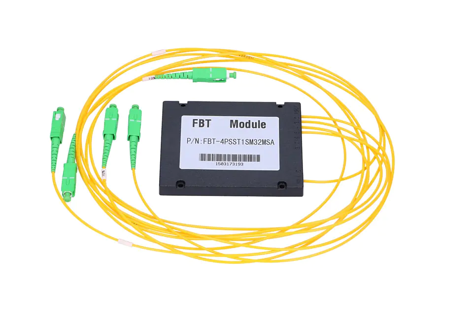 ⁨EXTRALINK 1:4 FBT COUPLER 70:10:10:10 SC/APC 2.0MM 1M ABS BOX⁩ w sklepie Wasserman.eu