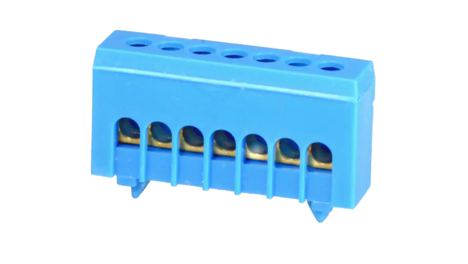 ⁨N7H blue 7x16mm2 Neutral terminal block IP20 MAD1007N15⁩ at Wasserman.eu