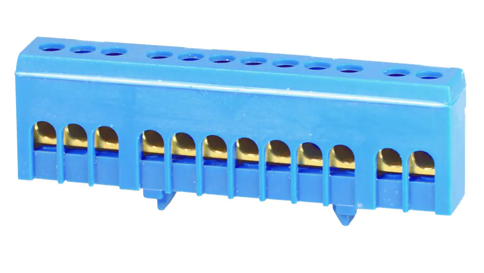 ⁨N12H blue 12x16mm2 Neutral terminal block IP20 MAD1012N15⁩ at Wasserman.eu