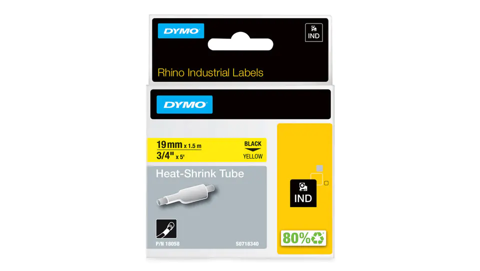 Ribbon/Heat Shrink Tube for Printers 19mm x 1,5m Yellow S0718340 18058 at Wasserman.eu