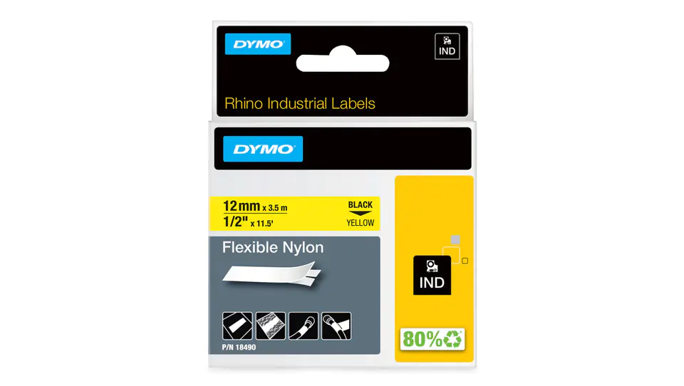 Flexible nylon tape for printers 12mm x 3,5m yellow S0718080 18490 at Wasserman.eu