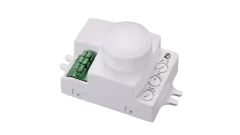 ⁨Microwave Sensor 1200W 360 Degree IP20 Rectangular White Mini B52-SES72WH⁩ at Wasserman.eu