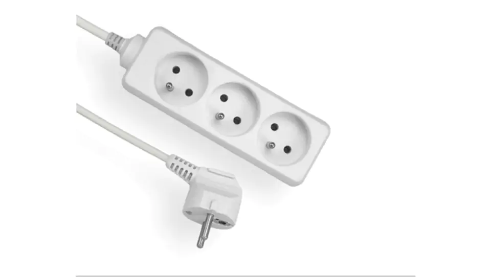 ⁨Extension cable ECONOMIC 3-sockets with/u 2m /H05VV-F 3x1/ EPS-302⁩ at Wasserman.eu