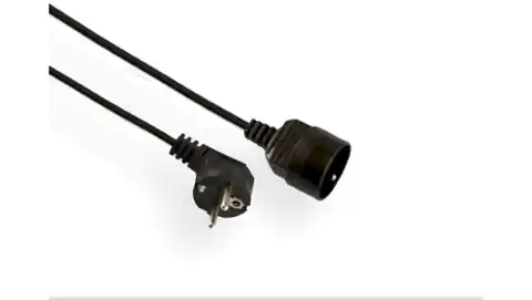 ⁨Extension cable ECONOMIC 1-socket 5m /H05VV-F 3x1/ black EPS-105-2⁩ at Wasserman.eu