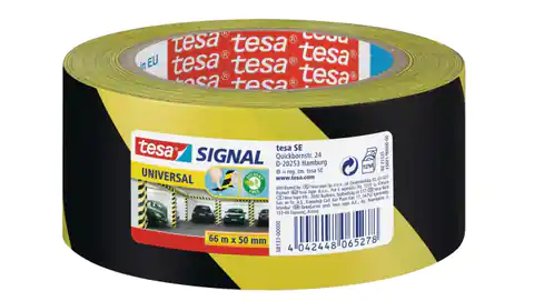 ⁨Warning tape Signal 66m 50mm yellow-black 58133-00000-00 /6pcs/⁩ at Wasserman.eu