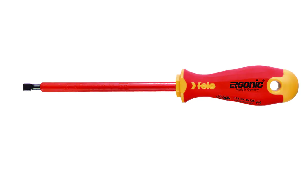 ⁨Slotted screwdriver 3,5 x 0,6 insulated 1000V Ergonic 400 VDE 41303590⁩ at Wasserman.eu