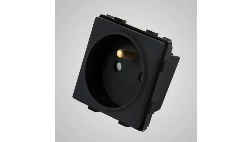 ⁨TouchMe Modular z/U socket, black TM625B⁩ at Wasserman.eu