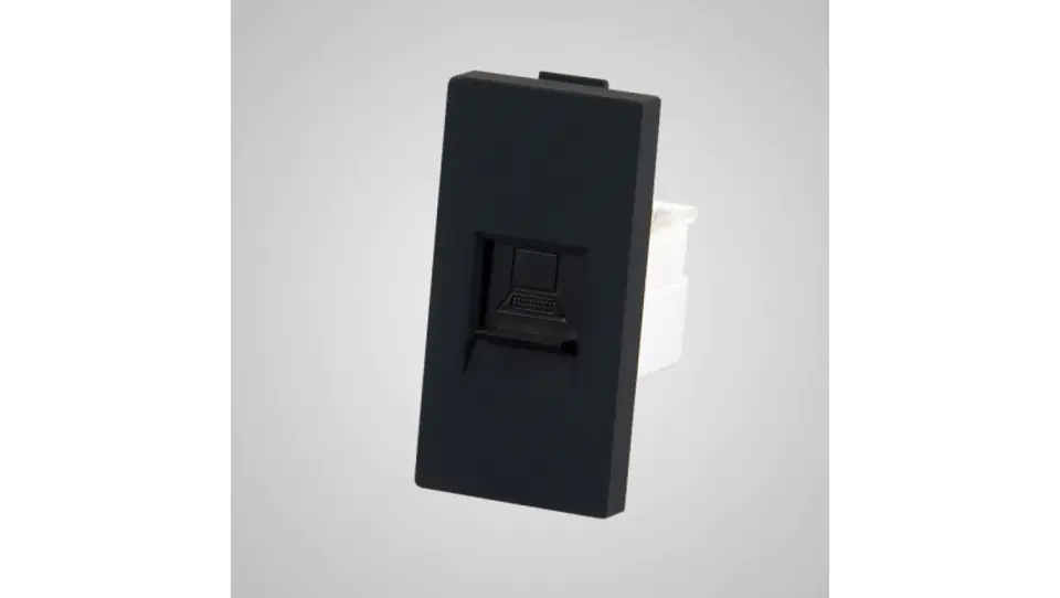 ⁨TouchMe Module 1/2 RJ45 computer socket black TM903B⁩ at Wasserman.eu