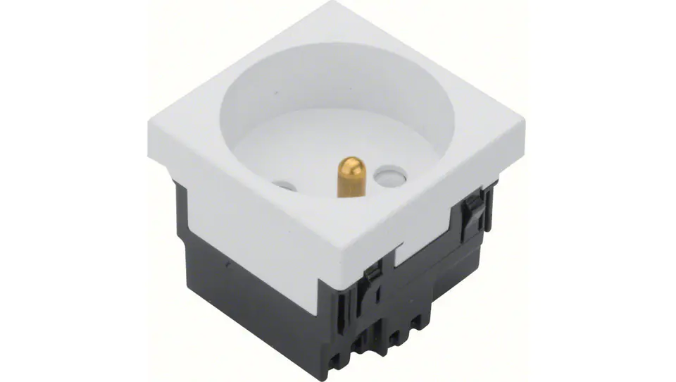 ⁨tehalit. GB-EG Socket z/u 33st. single 45x45mm halogen-free white EER1339010⁩ at Wasserman.eu