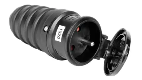⁨Portable rubber socket 16A 250V IP44 D.3157⁩ at Wasserman.eu