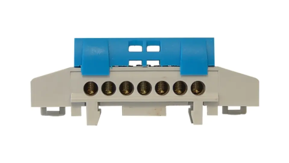 ⁨Terminal block for rail 7-lane blue TH35 IP20 E.4170⁩ at Wasserman.eu