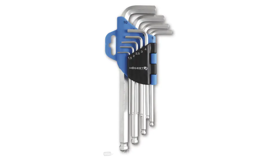 ⁨Hexagon wrenches with oval end CrV 9 elements HT1W804⁩ at Wasserman.eu