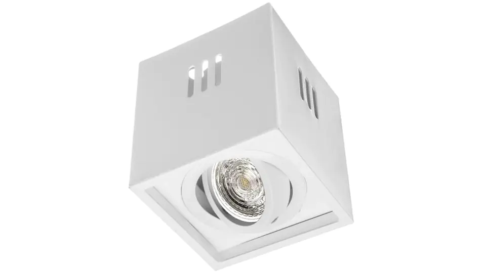 ⁨Ceiling flat luminaire BRICK Gu10 adjustable white white⁩ at Wasserman.eu