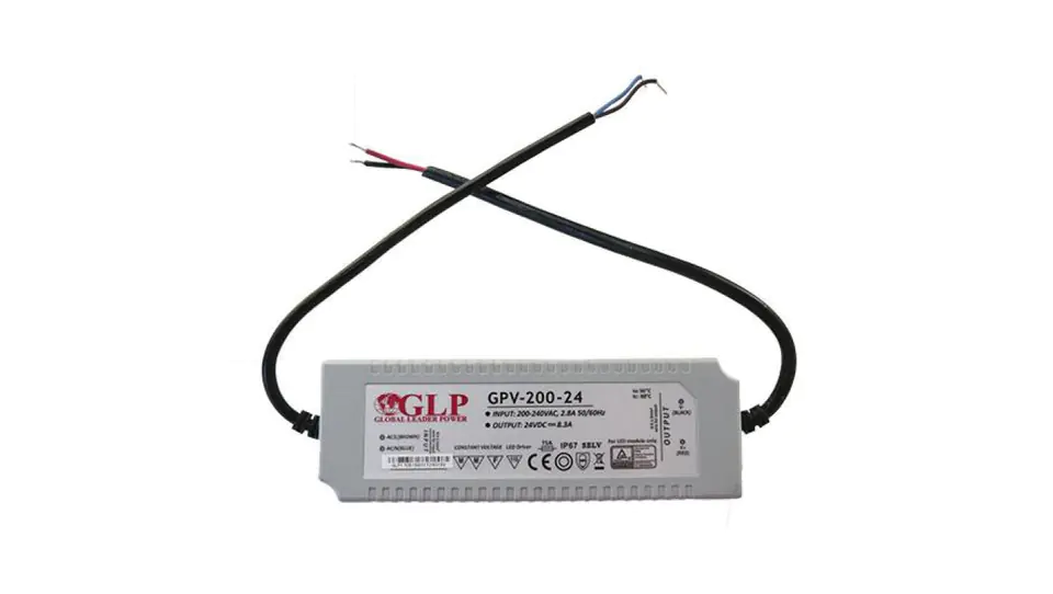 ⁨Power Supply GPV 200W 24V DC ip67 gpv-200-24 led glp⁩ at Wasserman.eu