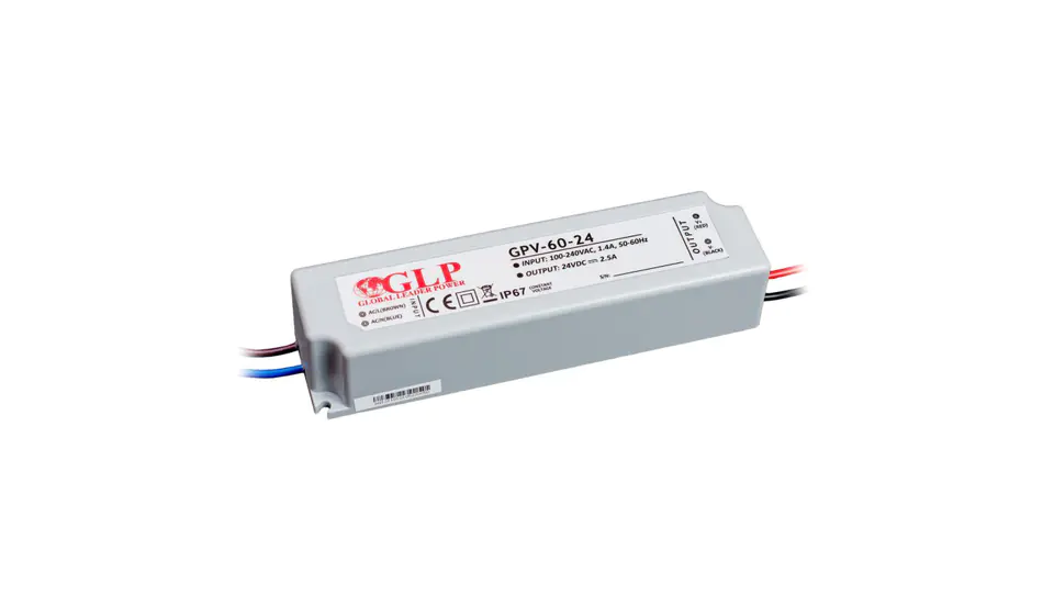 ⁨Zasilacz GPV 60W 24V DC ip67 gpv-60-24 led⁩ w sklepie Wasserman.eu