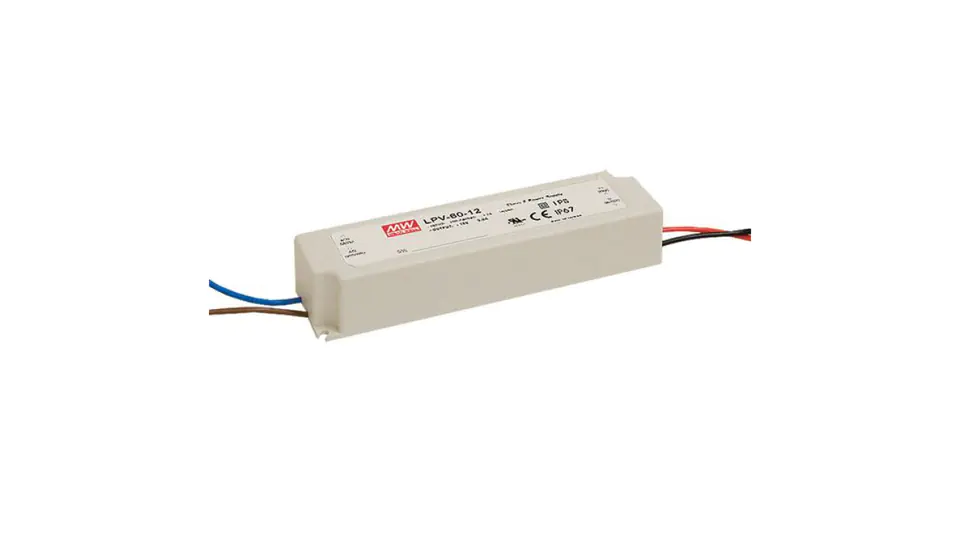 ⁨Power Supply Mean Well LPV-60-12 60W ip67⁩ at Wasserman.eu