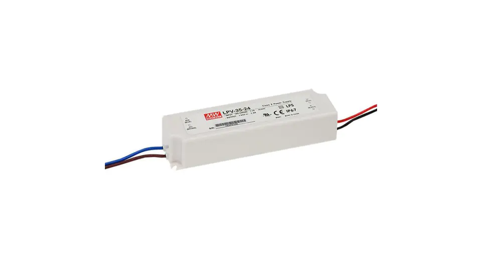 ⁨Power Supply Mean Well LPV-35-24 35W ip67 24V⁩ at Wasserman.eu