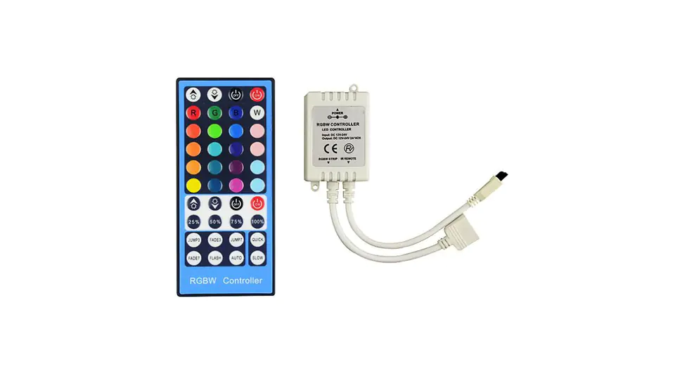 ⁨Kontroler RGBW 40 key IR do taśma led 8A 96W⁩ w sklepie Wasserman.eu