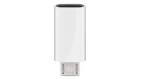 ⁨Adapter USB-C microUSB 2.0 (typ B) biały 55550⁩ w sklepie Wasserman.eu