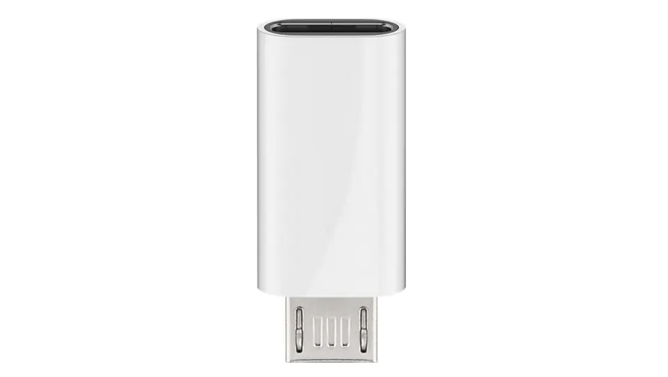 ⁨USB-C microUSB 2.0 adapter (type B) white 55550⁩ at Wasserman.eu