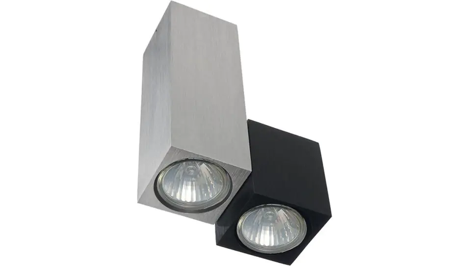 ⁨Oprawa lampa SALEM 2 x gu10 srebrono czarna drapana CreeLamp⁩ w sklepie Wasserman.eu