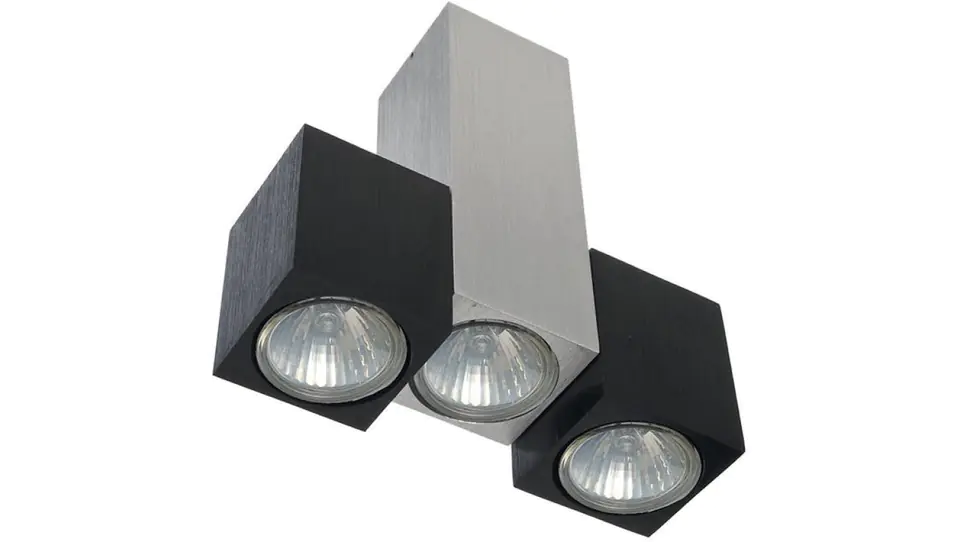 ⁨Luminaire lamp SALEM 3 x gu10 silver black CreeLamp⁩ at Wasserman.eu