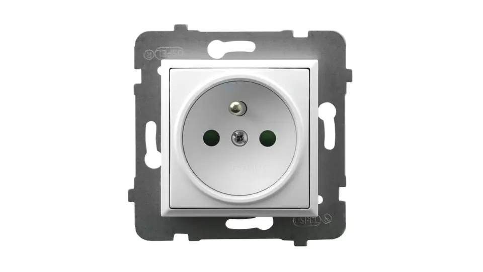 ⁨ARIA Single socket with/u with current path shutters white GP-1UZP/m/00⁩ at Wasserman.eu