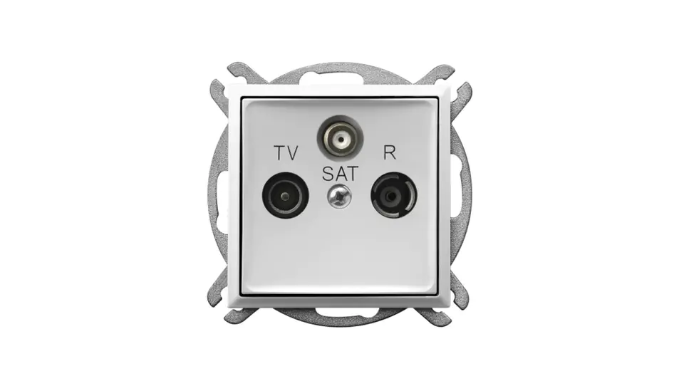 ⁨ARIA RTV-SAT socket outlet terminal, white GPA-US/m/00⁩ at Wasserman.eu