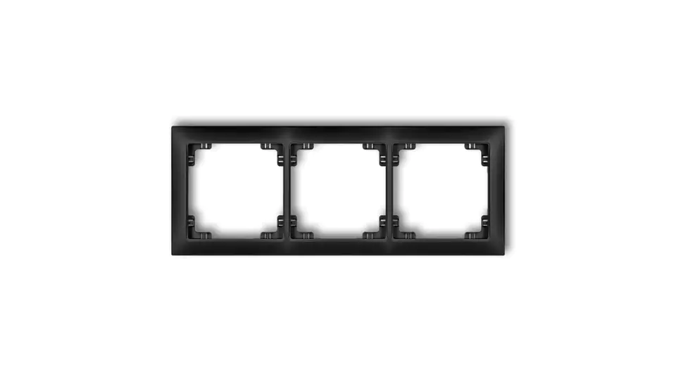 ⁨DECO Universal triple frame made of DECO Soft black matt 12DRSO-3⁩ at Wasserman.eu