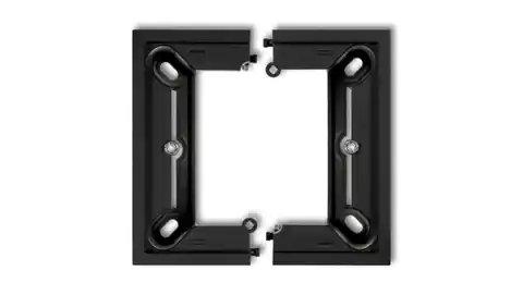 ⁨DECO Surface-mounted box single, folding DECO black matt 12DPU-1⁩ at Wasserman.eu