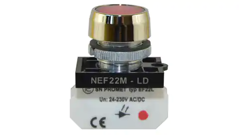 ⁨Lampka NEF22 metalowa płaska czerwona W0-LD-NEF22MLD C⁩ w sklepie Wasserman.eu