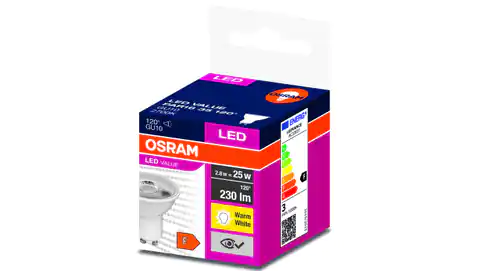 ⁨LED LED bulb VALUe GU10 PAR16 35 120 2,8W/827 2700K 230lm 230V 4058075198944⁩ at Wasserman.eu